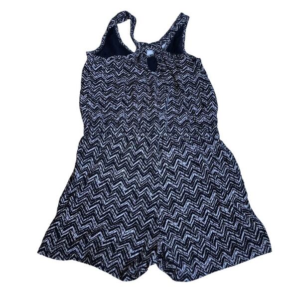 OLD NAVY Black White Cross Back Romper Extra Large XL Girls - Picture 3 of 4